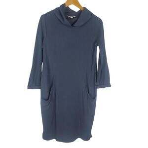SEASALT Cornwall Merchants Dress Size 6 Navy Blue Shift Tunic Pockets Lagenlook
